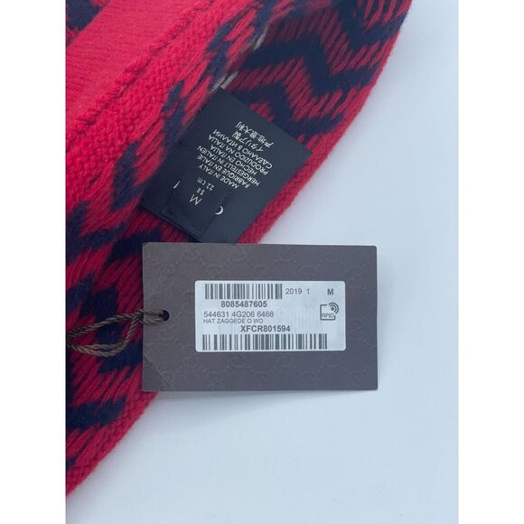 NWT Gucci Zaggede Wool Hat In Deep Red Size M - Picture 7 of 10